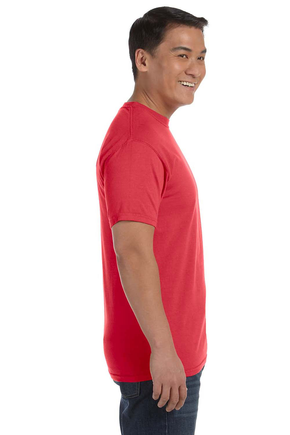 Comfort Colors C1717 Mens Short Sleeve Crewneck T-Shirt Paprika Red Side