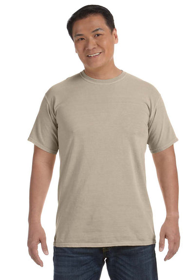 Comfort Colors C1717 Mens Short Sleeve Crewneck T-Shirt Sandstone Brown Front