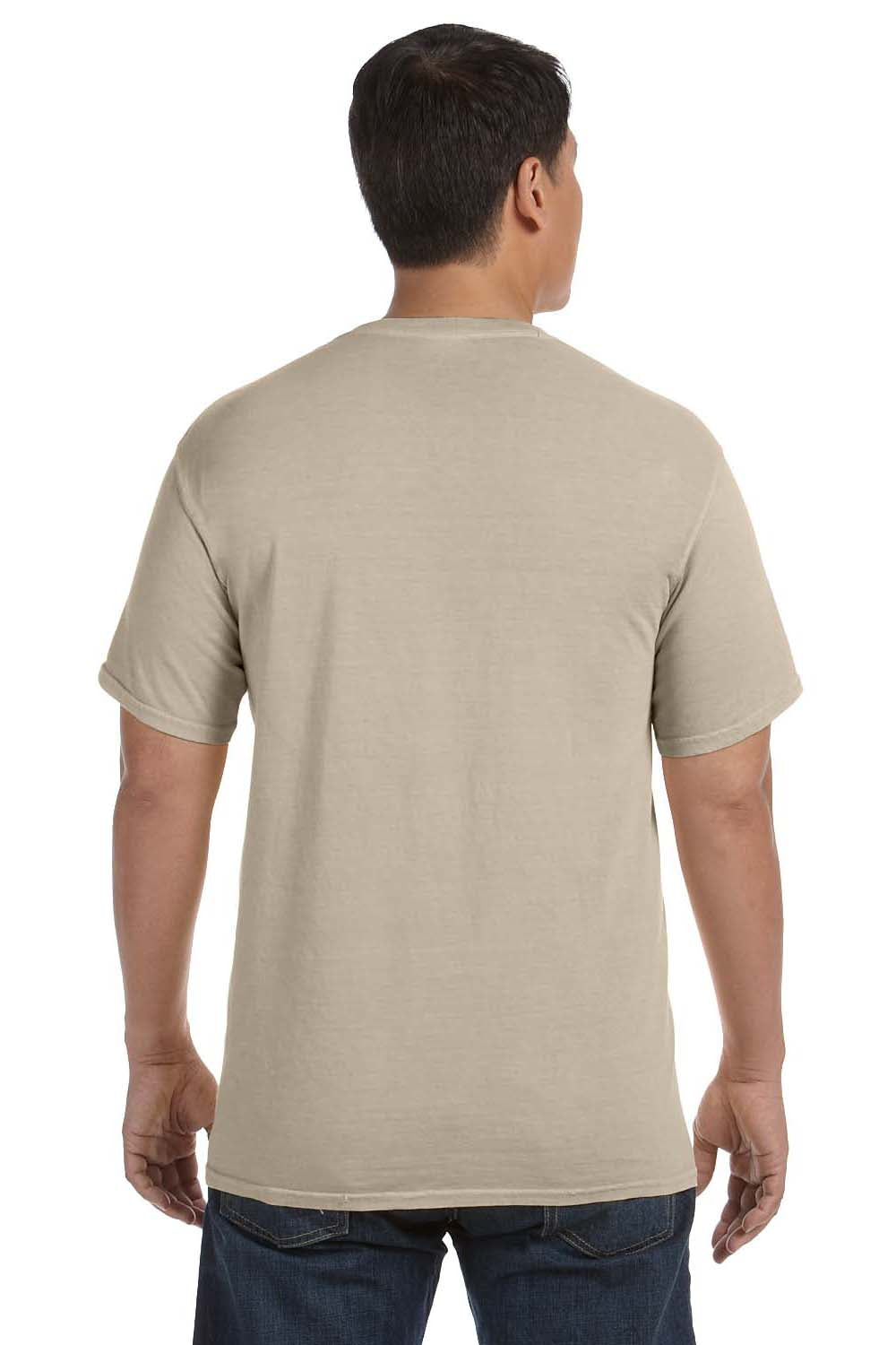 Comfort Colors C1717 Mens Short Sleeve Crewneck T-Shirt Sandstone Brown Back