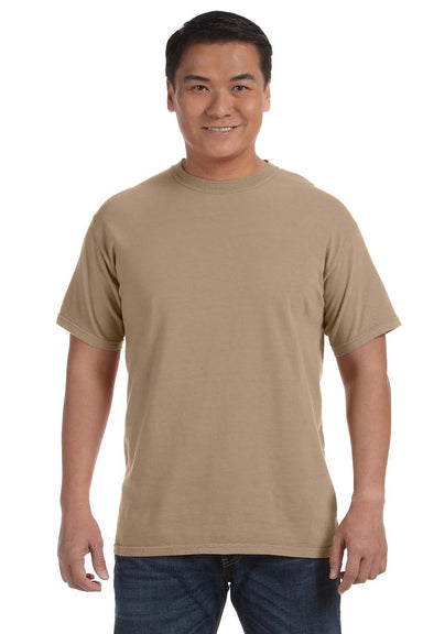 Comfort Colors C1717 Mens Short Sleeve Crewneck T-Shirt Khaki Brown Front