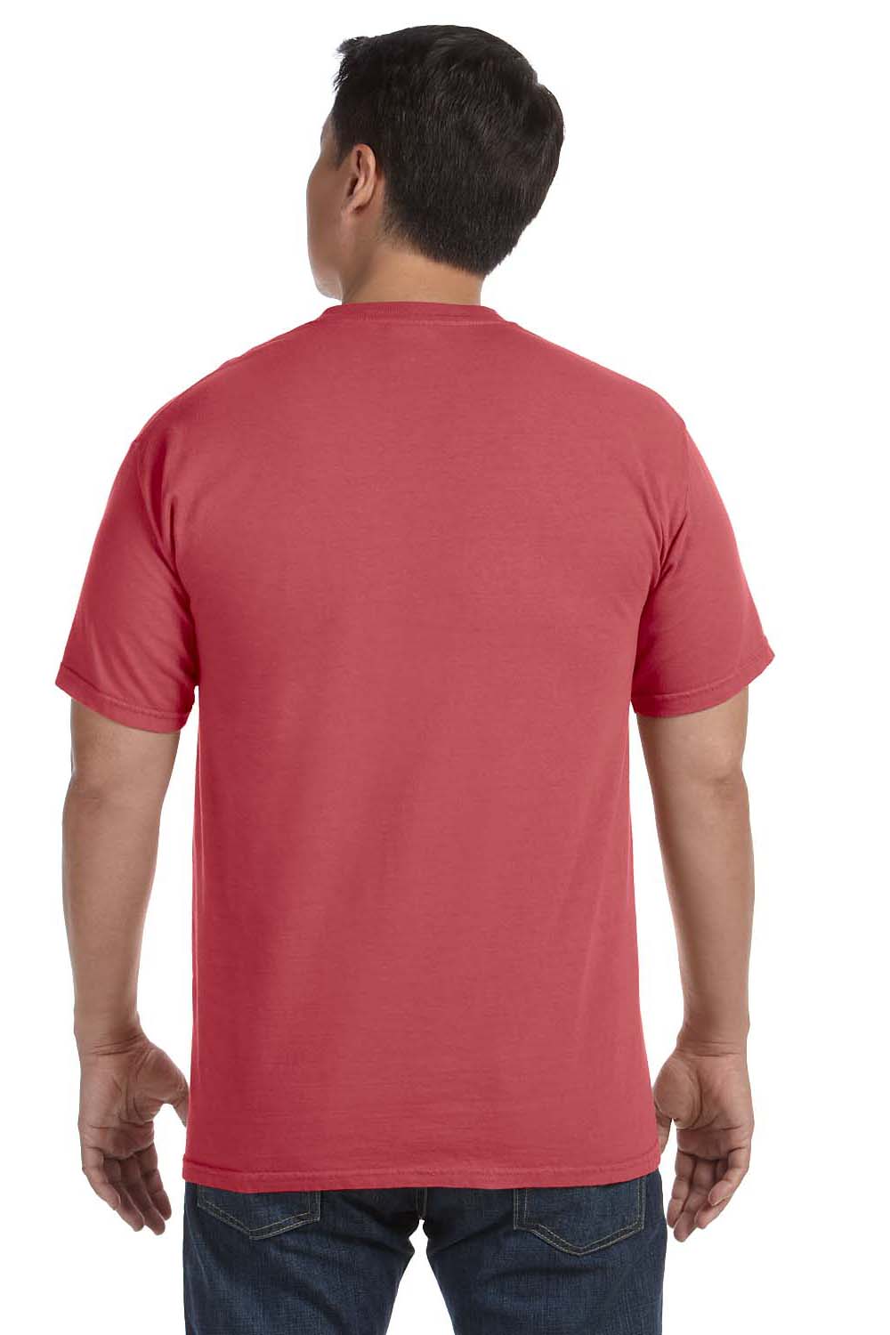 Comfort Colors C1717 Mens Short Sleeve Crewneck T-Shirt Cumin Red Back