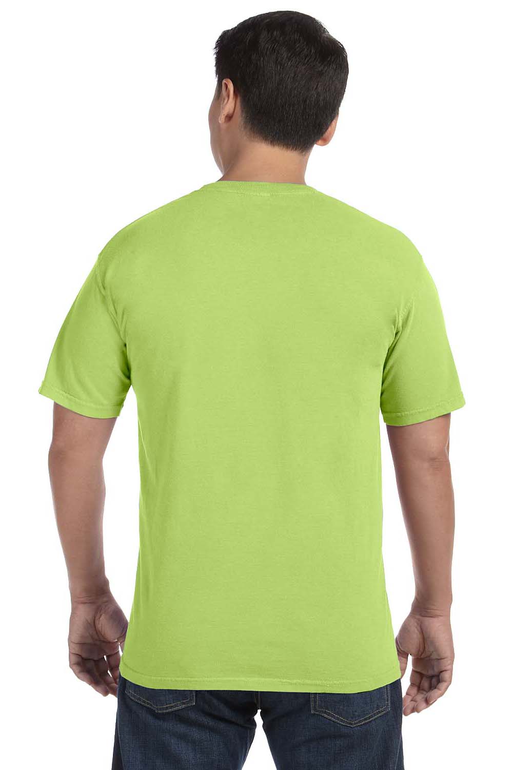 Comfort Colors C1717 Mens Short Sleeve Crewneck T-Shirt Kiwi Green Back