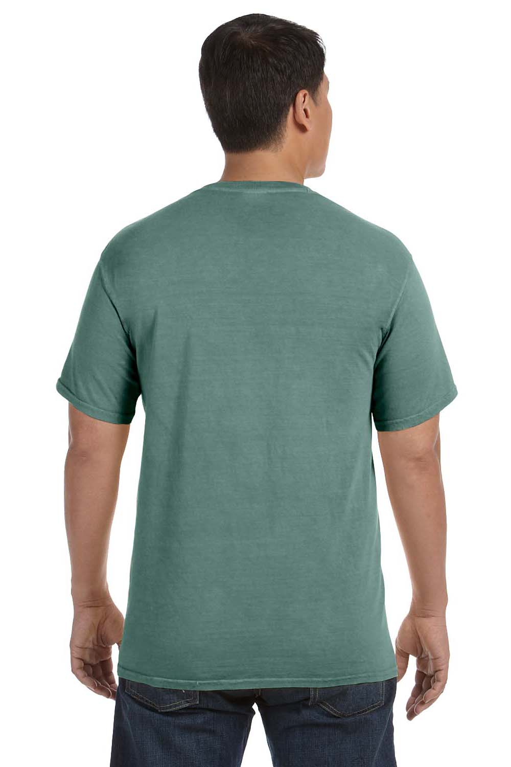 Comfort Colors C1717 Mens Short Sleeve Crewneck T-Shirt Light Green Back
