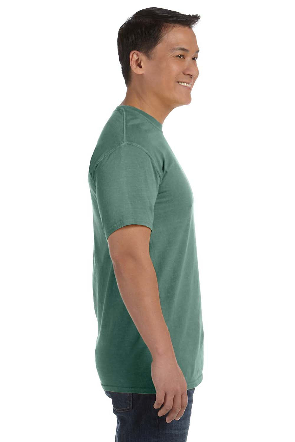 Comfort Colors C1717 Mens Short Sleeve Crewneck T-Shirt Light Green Side