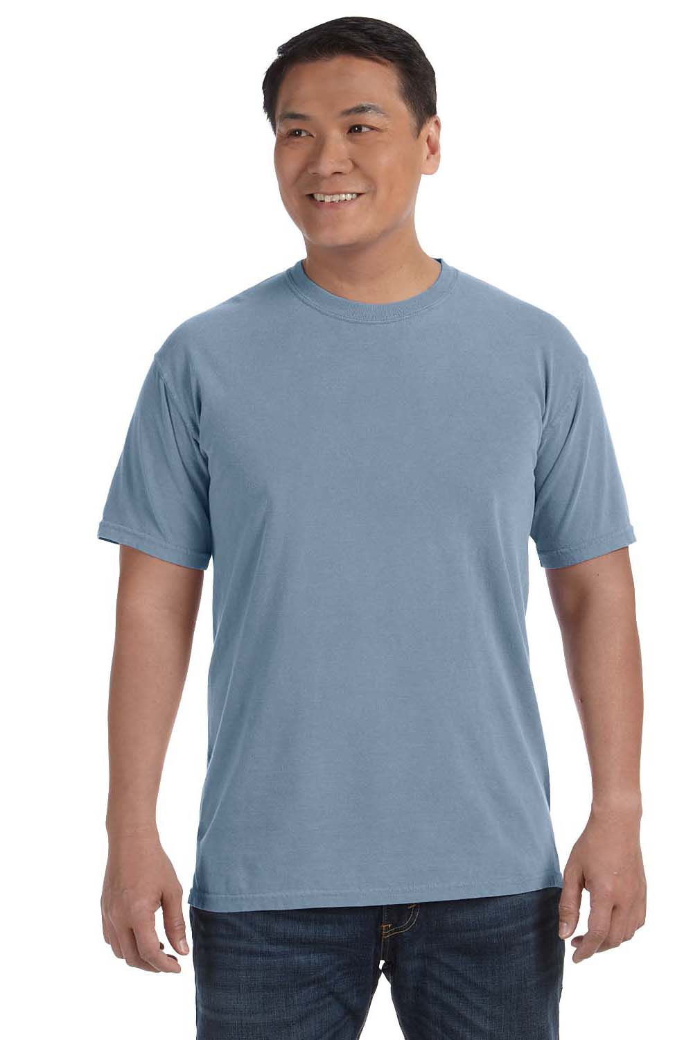 Comfort Colors C1717 Mens Short Sleeve Crewneck T-Shirt Ice Blue Front