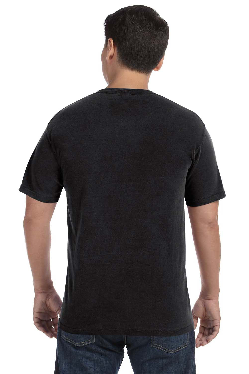 Comfort Colors C1717 Mens Short Sleeve Crewneck T-Shirt Black Back