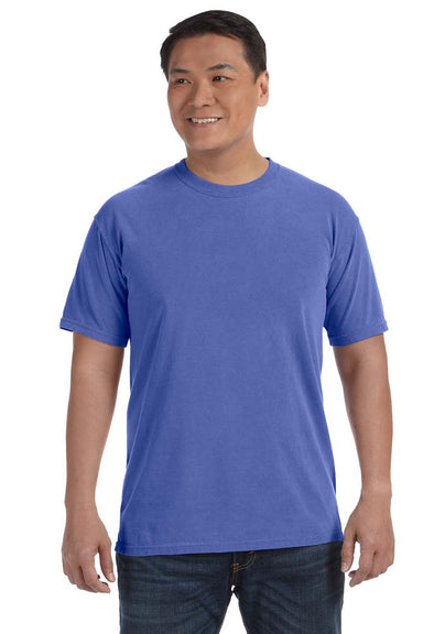 Comfort Colors C1717 Mens Short Sleeve Crewneck T-Shirt Periwinkle Blue Front
