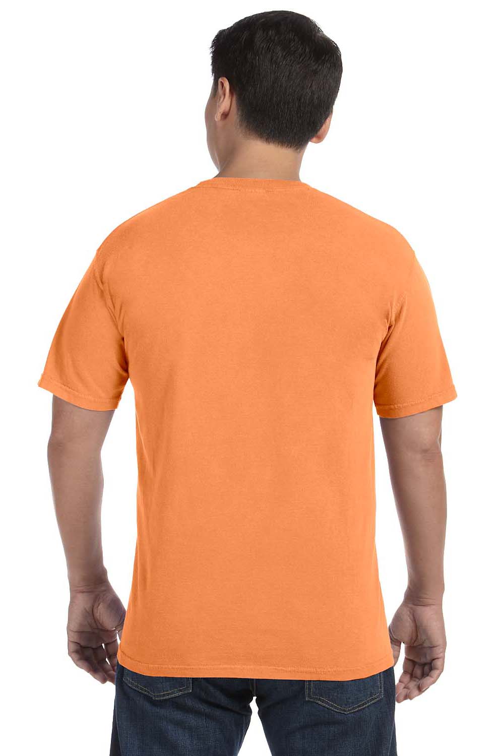 Comfort Colors C1717 Mens Short Sleeve Crewneck T-Shirt Melon Orange Back