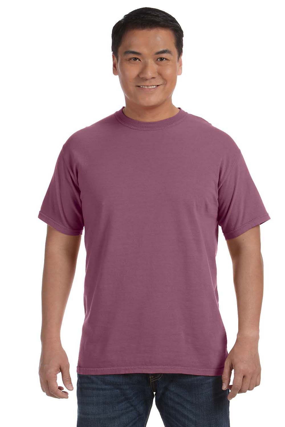 Comfort Colors C1717 Mens Short Sleeve Crewneck T-Shirt Berry Purple Front