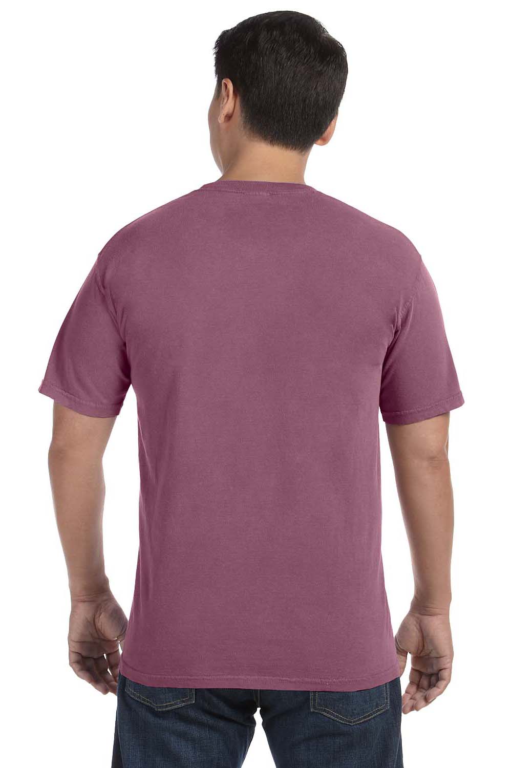 Comfort Colors C1717 Mens Short Sleeve Crewneck T-Shirt Berry Purple Back