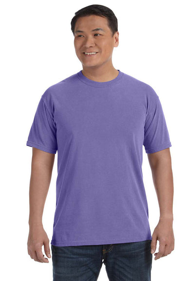 Comfort Colors C1717 Mens Short Sleeve Crewneck T-Shirt Violet Purple Front