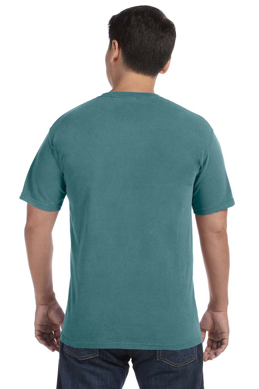 Comfort Colors C1717 Mens Short Sleeve Crewneck T-Shirt Blue Spruce Back