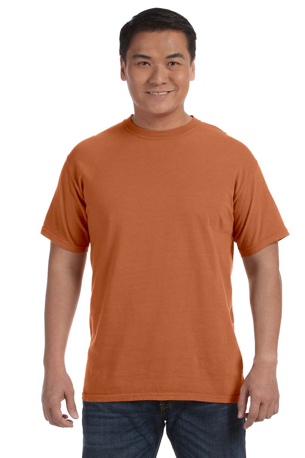 Comfort Colors C1717 Mens Short Sleeve Crewneck T-Shirt Yam Orange Front