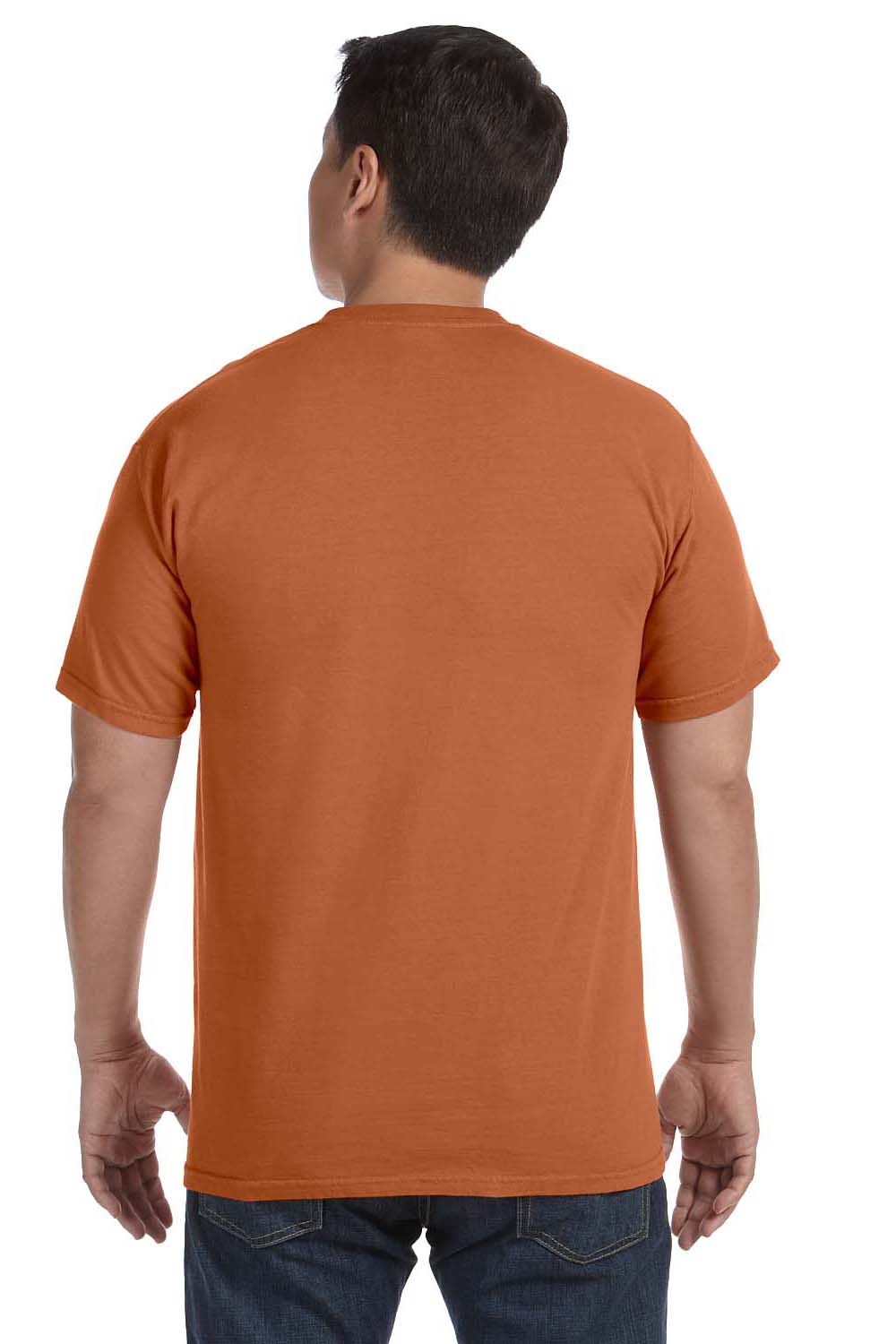 Comfort Colors C1717 Mens Short Sleeve Crewneck T-Shirt Yam Orange Back
