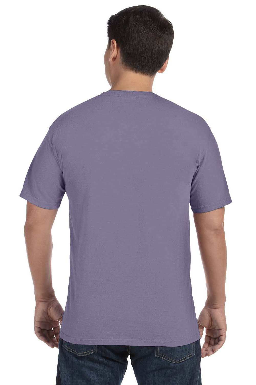 Comfort Colors C1717 Mens Short Sleeve Crewneck T-Shirt Wine Purple Back