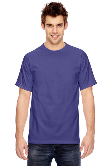 Comfort Colors C1717 Mens Short Sleeve Crewneck T-Shirt Grape Purple Front