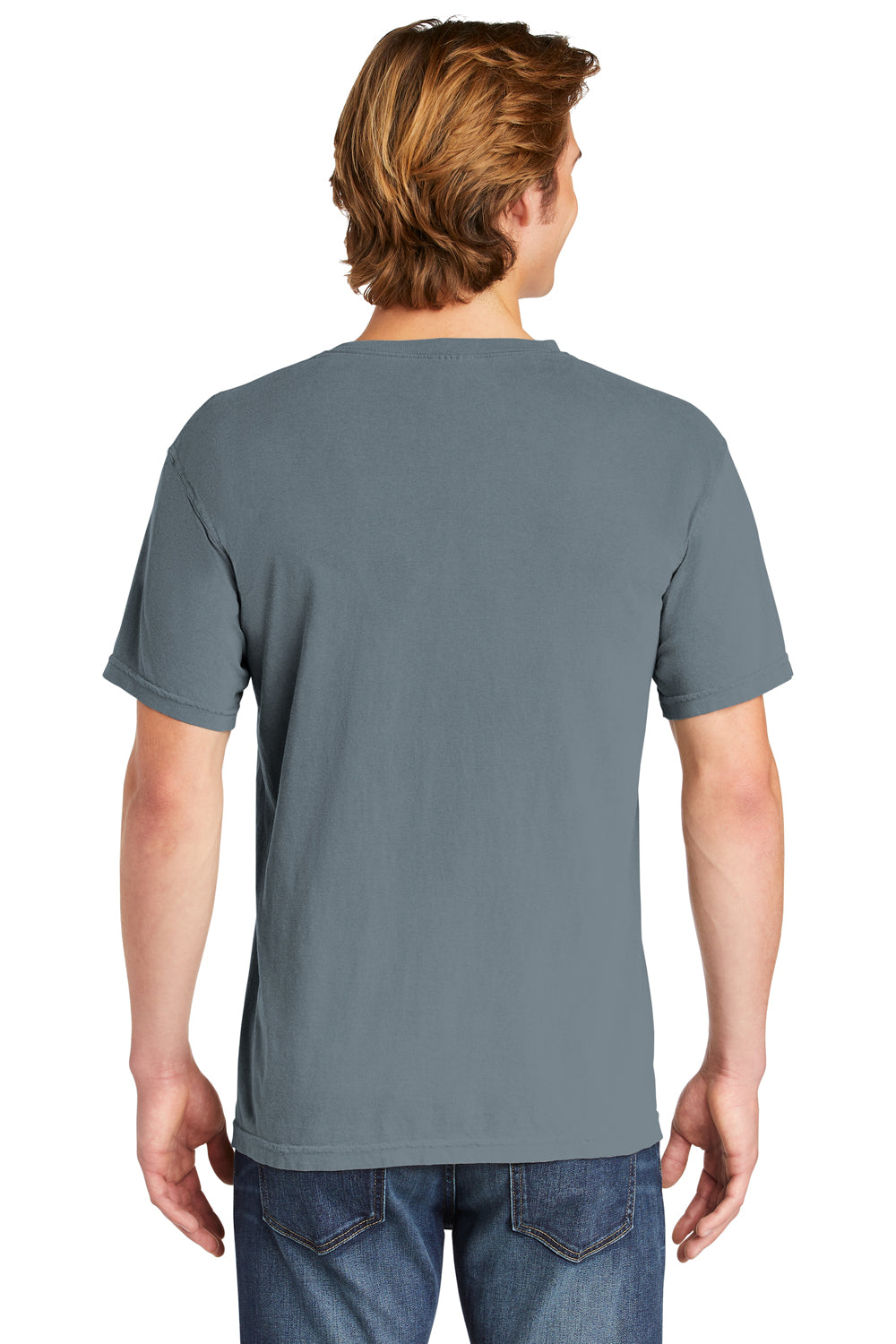 Comfort Colors C1717 Mens Short Sleeve Crewneck T-Shirt Granite Grey Back