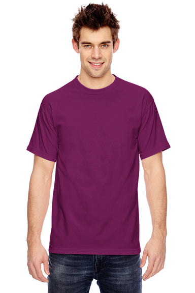 Comfort Colors 1717/C1717 Mens Short Sleeve Crewneck T-Shirt Boysenberry Front