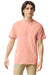 Comfort Colors 1717/C1717 Mens Short Sleeve Crewneck T-Shirt Peachy Front