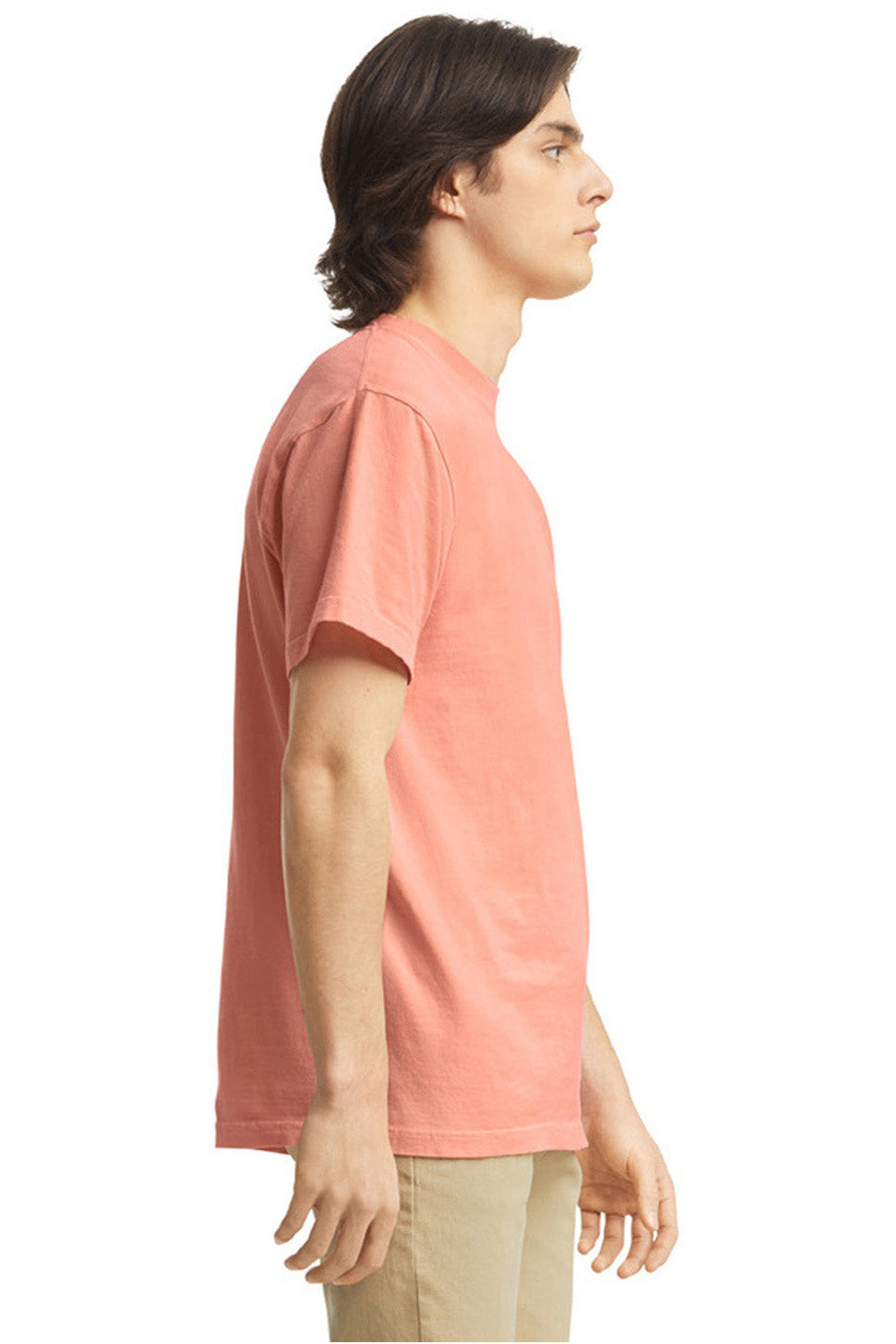 Comfort Colors 1717/C1717 Mens Short Sleeve Crewneck T-Shirt Peachy SIde