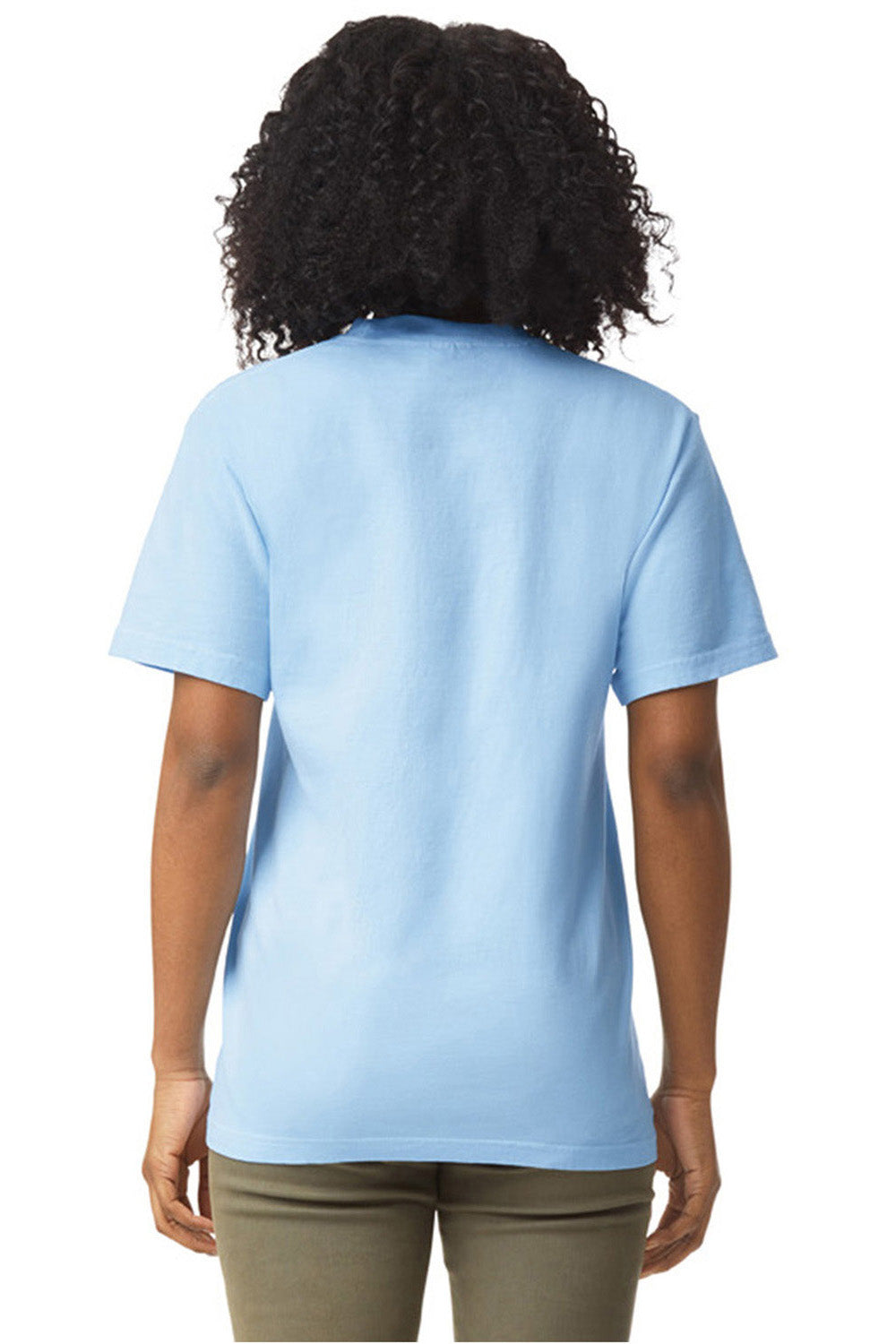 Comfort Colors 1717/C1717 Mens Short Sleeve Crewneck T-Shirt Hydrangra Blue Back