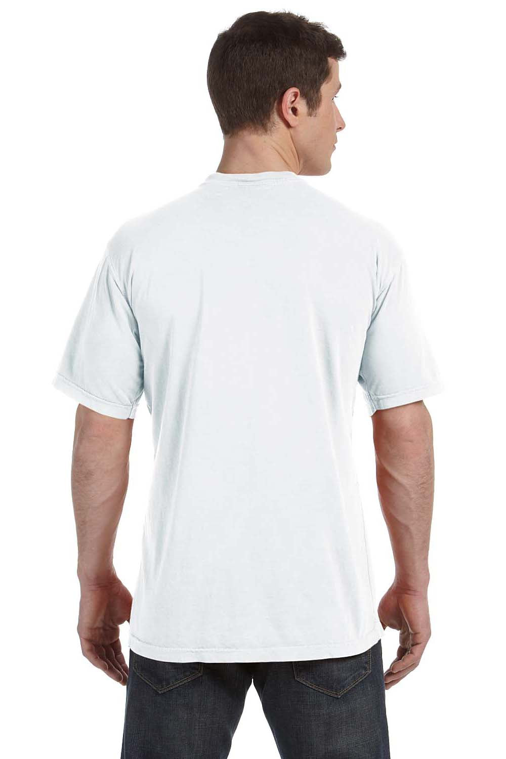 Comfort Colors C4017 Mens Short Sleeve Crewneck T-Shirt White Back