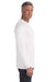 Comfort Colors C4410 Mens Long Sleeve Crewneck T-Shirt w/ Pocket White Side