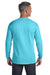 Comfort Colors C4410 Mens Long Sleeve Crewneck T-Shirt w/ Pocket Lagoon Blue Back