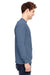 Comfort Colors C4410 Mens Long Sleeve Crewneck T-Shirt w/ Pocket Blue Jean Side