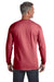 Comfort Colors C4410 Mens Long Sleeve Crewneck T-Shirt w/ Pocket Crimson Red Back