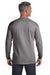 Comfort Colors C4410 Mens Long Sleeve Crewneck T-Shirt w/ Pocket Grey Back