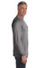 Comfort Colors C4410 Mens Long Sleeve Crewneck T-Shirt w/ Pocket Grey Side