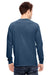 Comfort Colors C4410 Mens Long Sleeve Crewneck T-Shirt w/ Pocket Navy Blue Back