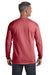 Comfort Colors C4410 Mens Long Sleeve Crewneck T-Shirt w/ Pocket Brick Red Back