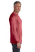 Comfort Colors C4410 Mens Long Sleeve Crewneck T-Shirt w/ Pocket Brick Red Side