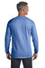 Comfort Colors C4410 Mens Long Sleeve Crewneck T-Shirt w/ Pocket Flo Blue Back