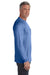 Comfort Colors C4410 Mens Long Sleeve Crewneck T-Shirt w/ Pocket Flo Blue Side
