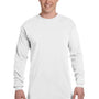 Comfort Colors Mens Long Sleeve Crewneck T-Shirt - White