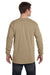 Comfort Colors C6014 Mens Long Sleeve Crewneck T-Shirt Khaki Brown Back