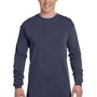 Comfort Colors Mens Long Sleeve Crewneck T-Shirt - Denim Blue