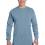 Comfort Colors Mens Long Sleeve Crewneck T-Shirt - Ice Blue