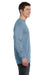Comfort Colors C6014 Mens Long Sleeve Crewneck T-Shirt Ice Blue Side