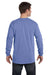 Comfort Colors C6014 Mens Long Sleeve Crewneck T-Shirt Flo Blue Back
