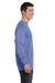 Comfort Colors C6014 Mens Long Sleeve Crewneck T-Shirt Flo Blue Side