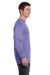 Comfort Colors C6014 Mens Long Sleeve Crewneck T-Shirt Violet Purple Side