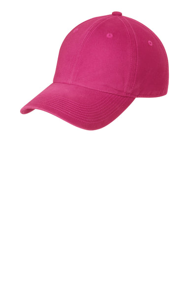 Port Authority C811 Mens Adjustable Hat Raspberry Pink Front