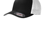 Port Authority Mens Stretch Fit Hat - Black/White