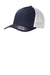 Port Authority C812 Mens Stretch Fit Hat Navy Blue/White Front