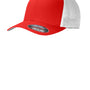 Port Authority Mens Stretch Fit Hat - True Red/White