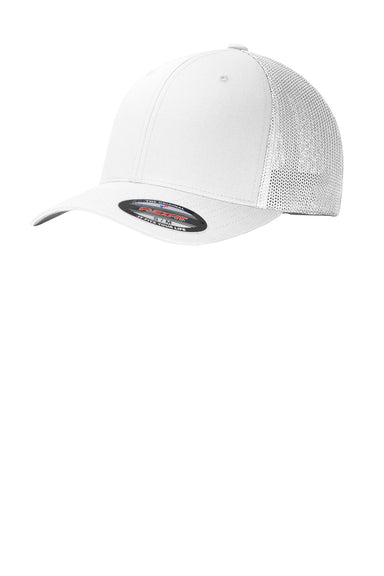 Port Authority C812 Mens Stretch Fit Hat White Front